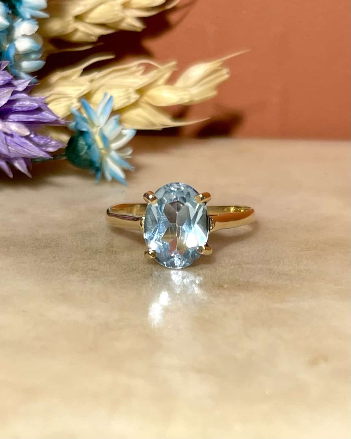 Bague Solitaire Topaze 2.10 carats &quot;Manon&quot;