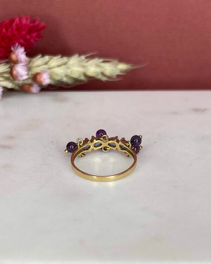 Bague Vintage Topazes &amp; Améthystes &quot;Angela&quot;