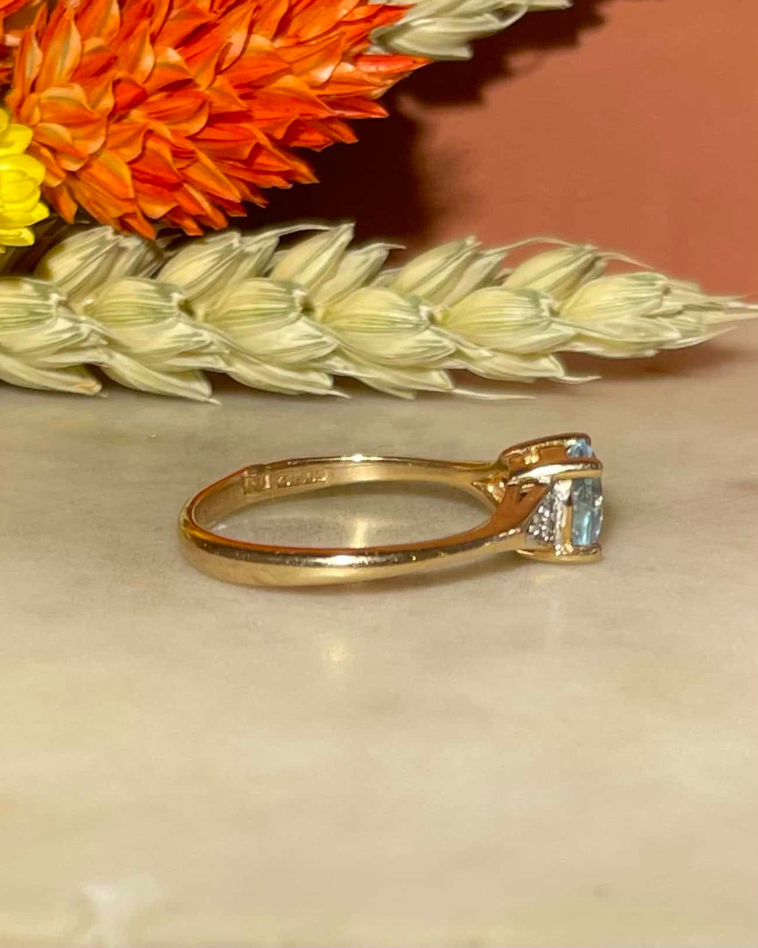 Bague Trilogie topaze &amp; Diamants &quot;Rahem&quot;