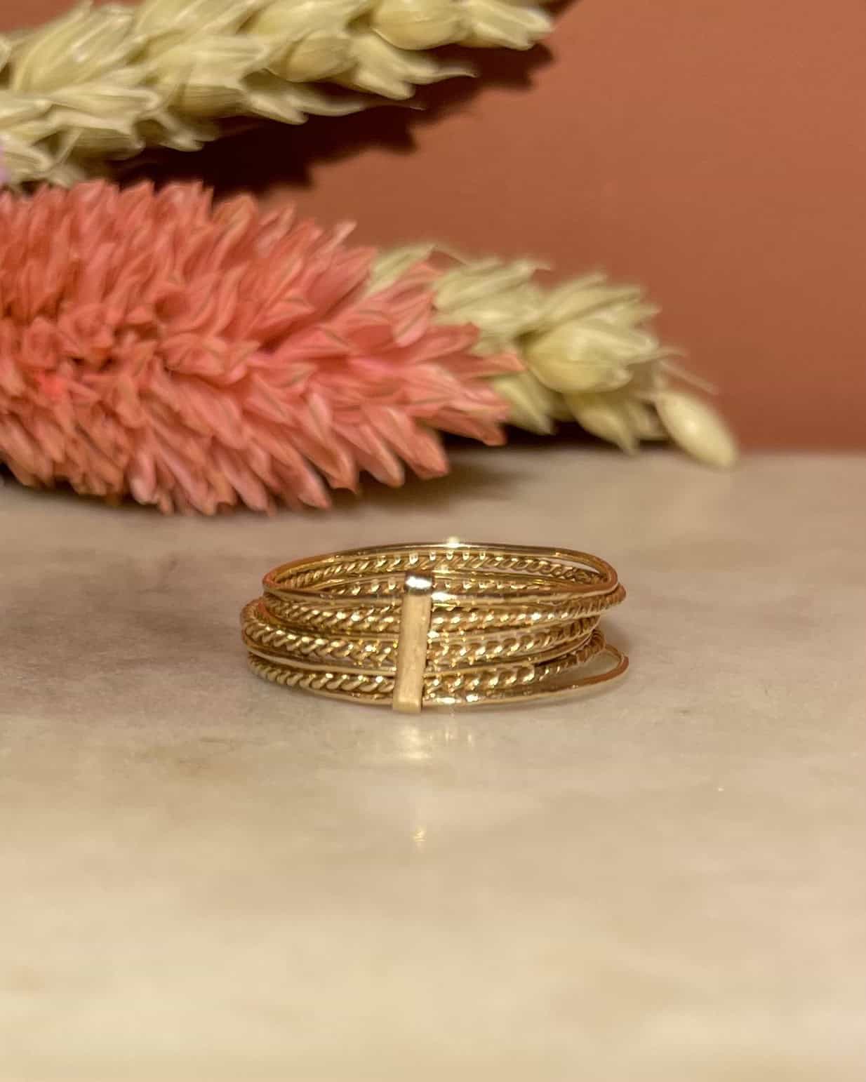 Bague Semainier Or 18 Carats "Dune" - Elliade Paris