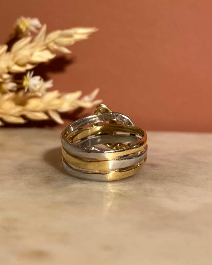 Vintage Snake Ring Diamonds 0.45 carat &quot;Selena&quot;