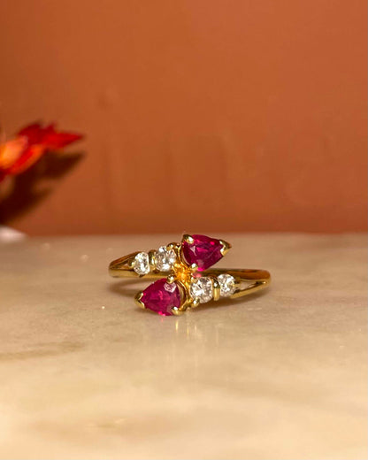 Bague Serpent Rubis 0.60 Carat &amp; Diamants &quot;Leona&quot;