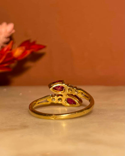 Bague Serpent Rubis 0.60 Carat &amp; Diamants &quot;Leona&quot;