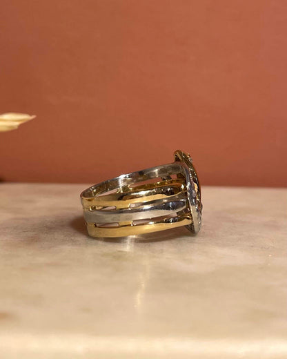 Vintage Snake Ring Diamonds 0.45 carat &quot;Selena&quot;
