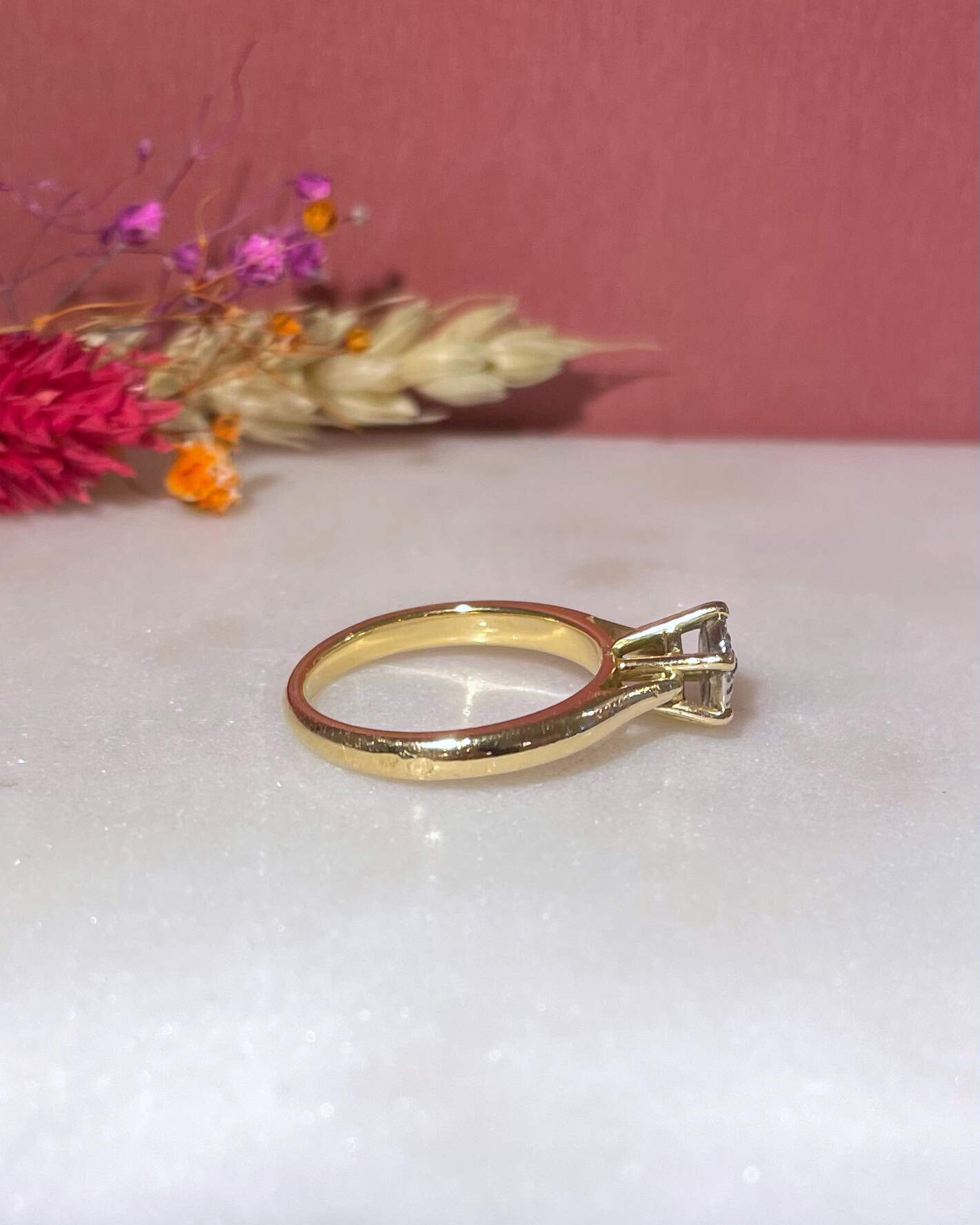 Bague Solitaire 18 Diamants "Hinaa" - Elliade Paris