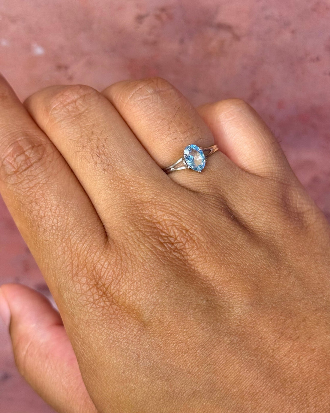 Bague Solitaire Aigue-Marine 0.56 carat "Mila" - Elliade Paris