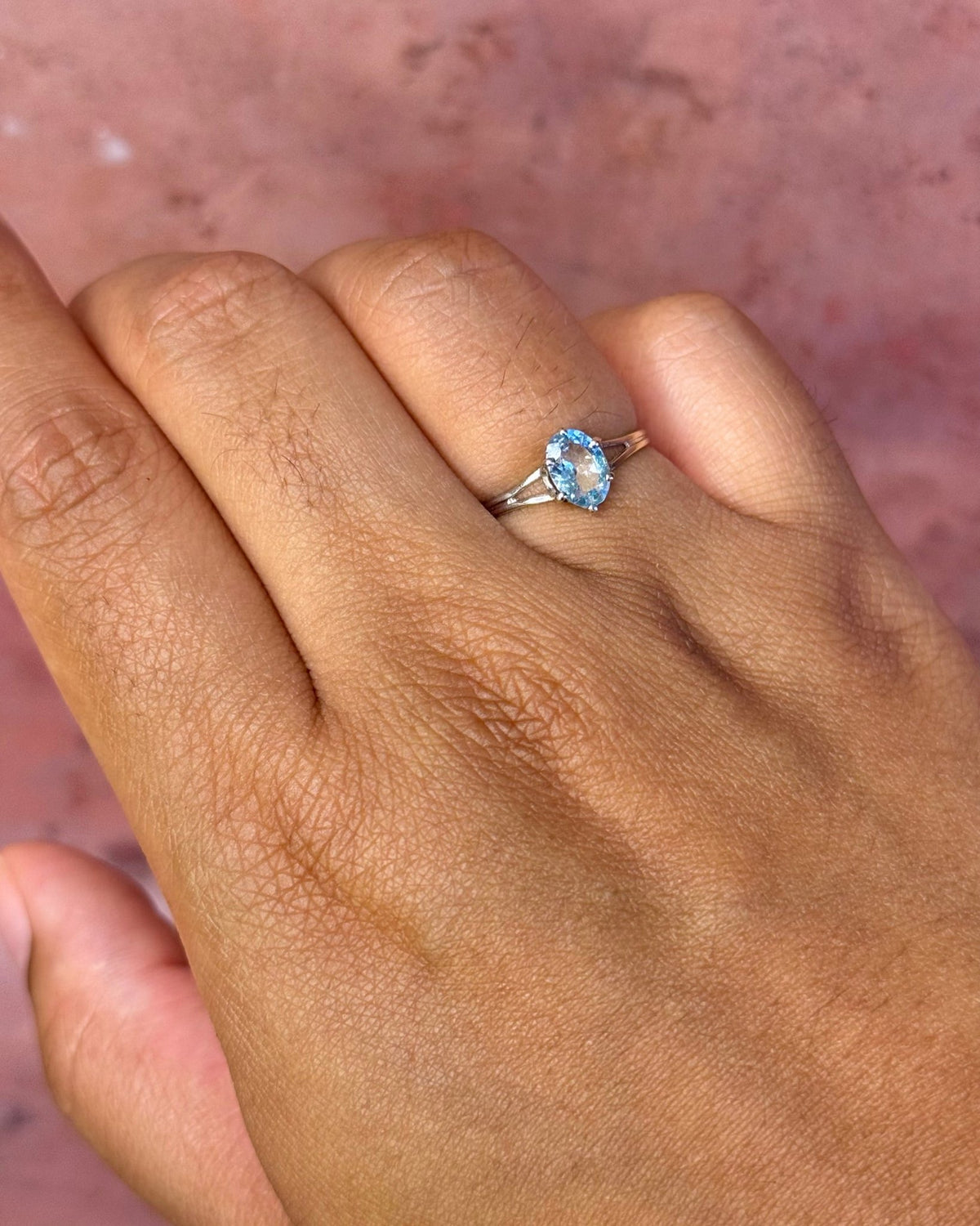 Bague Solitaire Aigue-Marine 0.56 carat "Mila" - Elliade Paris