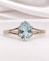 Bague Solitaire Aigue-Marine 0.56 carat "Mila" - Elliade Paris