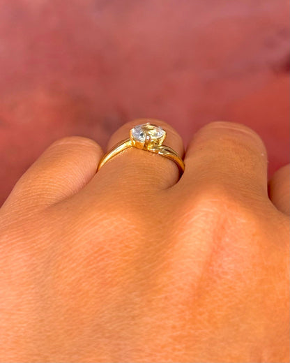 Bague Solitaire Aigue-Marine 0.75 carat "Dina" - Elliade Paris