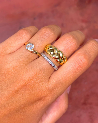 Bague Solitaire Aigue-Marine 0.75 carat "Dina" - Elliade Paris