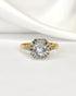 Bague Solitaire Aigue - Marine 0.80 carat & Diamants "Maria" - Elliade Paris