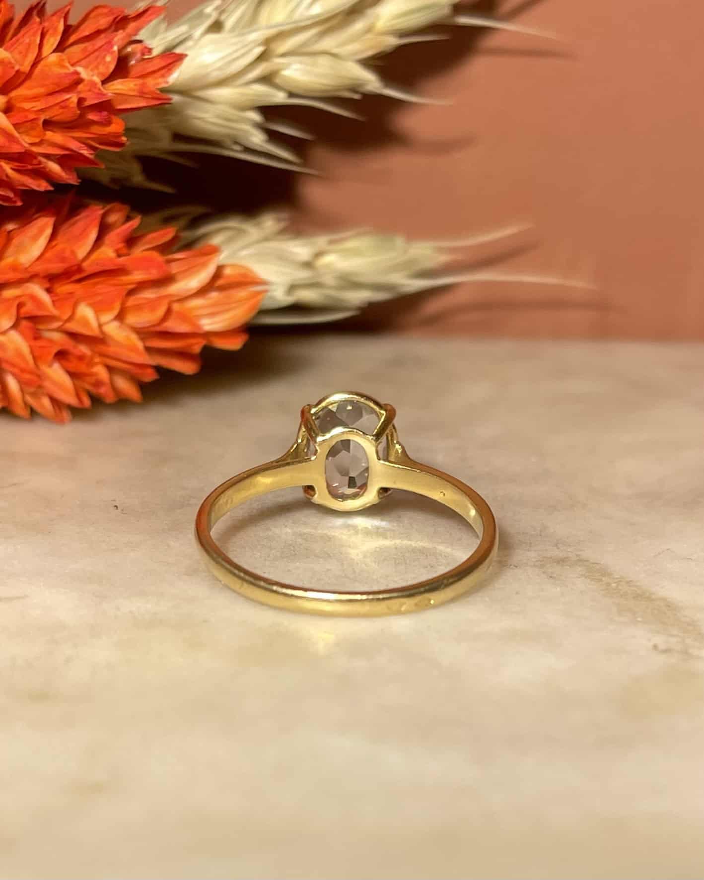 Bague Solitaire Aigue - Marine 1 carat &quot;Pulsera&quot; - Elliade Paris