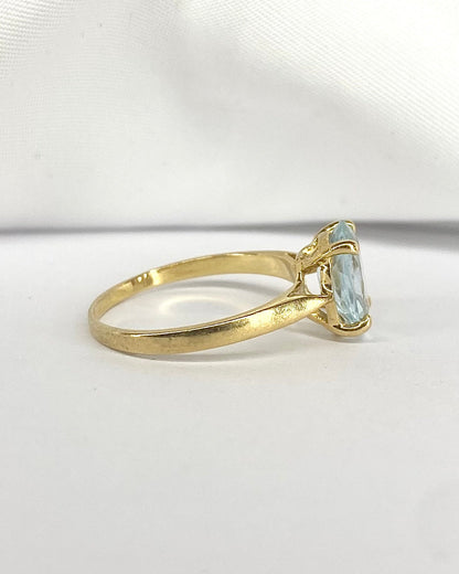Bague Solitaire Aigue - Marine 1.85 carat "Marie" - Elliade Paris
