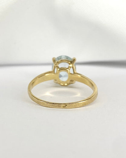 Bague Solitaire Aigue - Marine 1.85 carat "Marie" - Elliade Paris