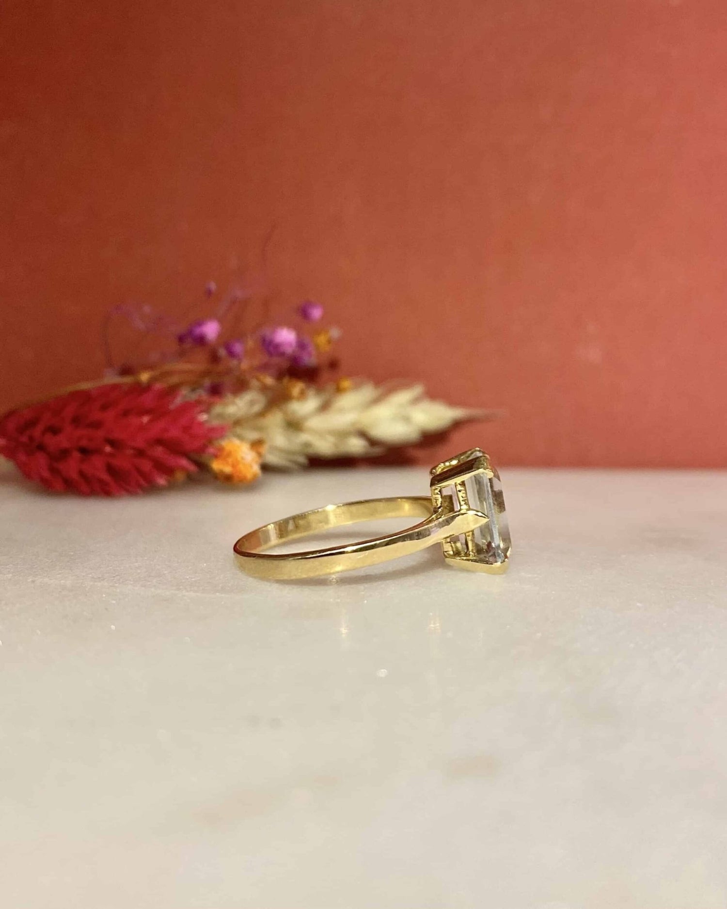 Bague Solitaire Aigue - Marine 1.90 carat &quot;Penelope&quot; - Elliade Paris