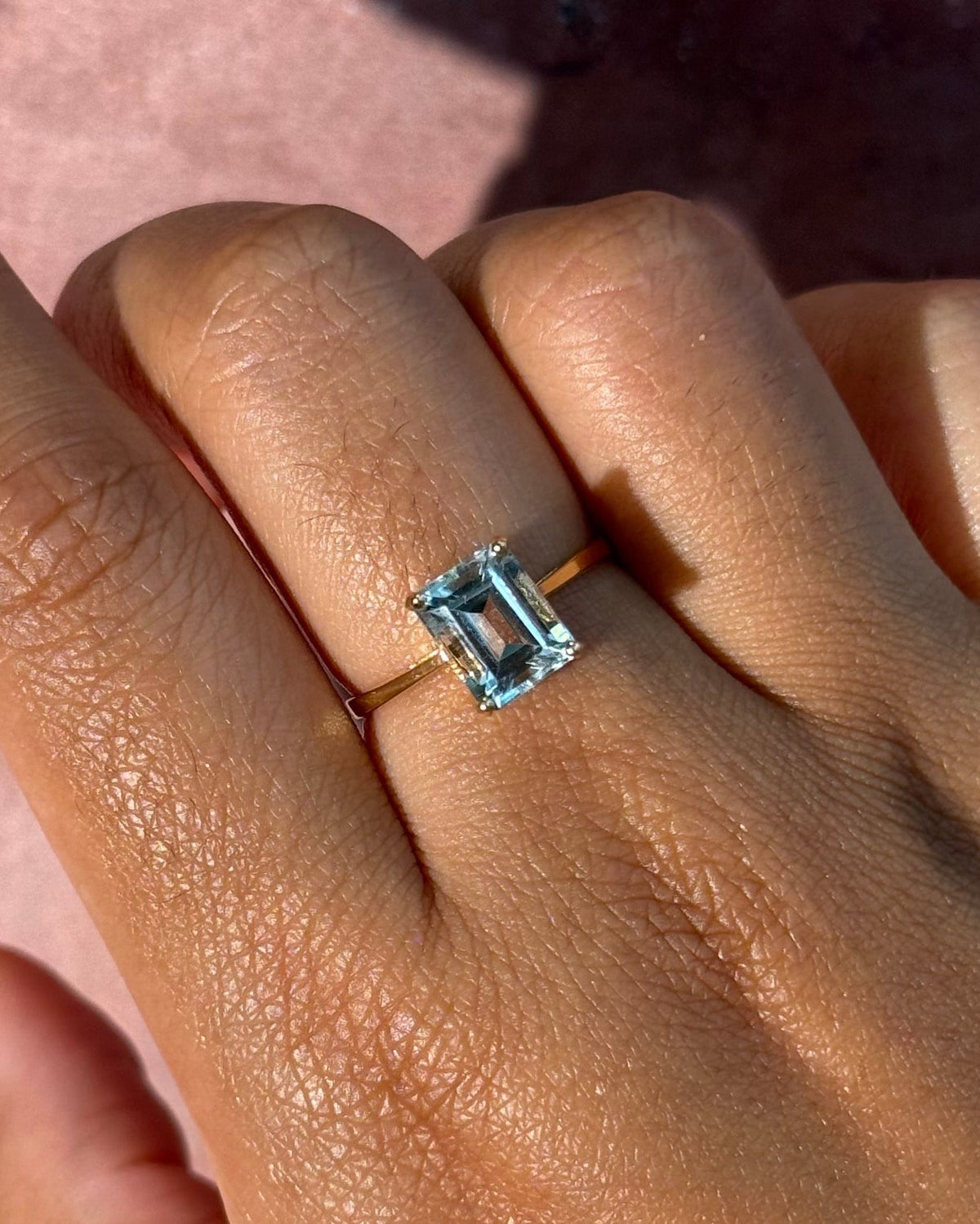 Bague Solitaire Aigue-Marine 2.20 carats "Odille" - Elliade Paris