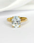 Bague Solitaire Aigue - Marine 2.40 carats "Tamara" - Elliade Paris