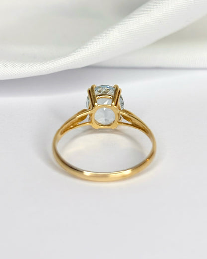 Bague Solitaire Aigue - Marine 2.40 carats "Tamara" - Elliade Paris