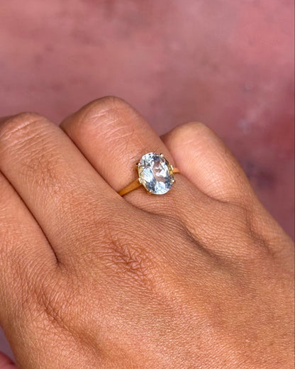 Bague Solitaire Aigue-Marine 2.69 carats "Fanny" - Elliade Paris