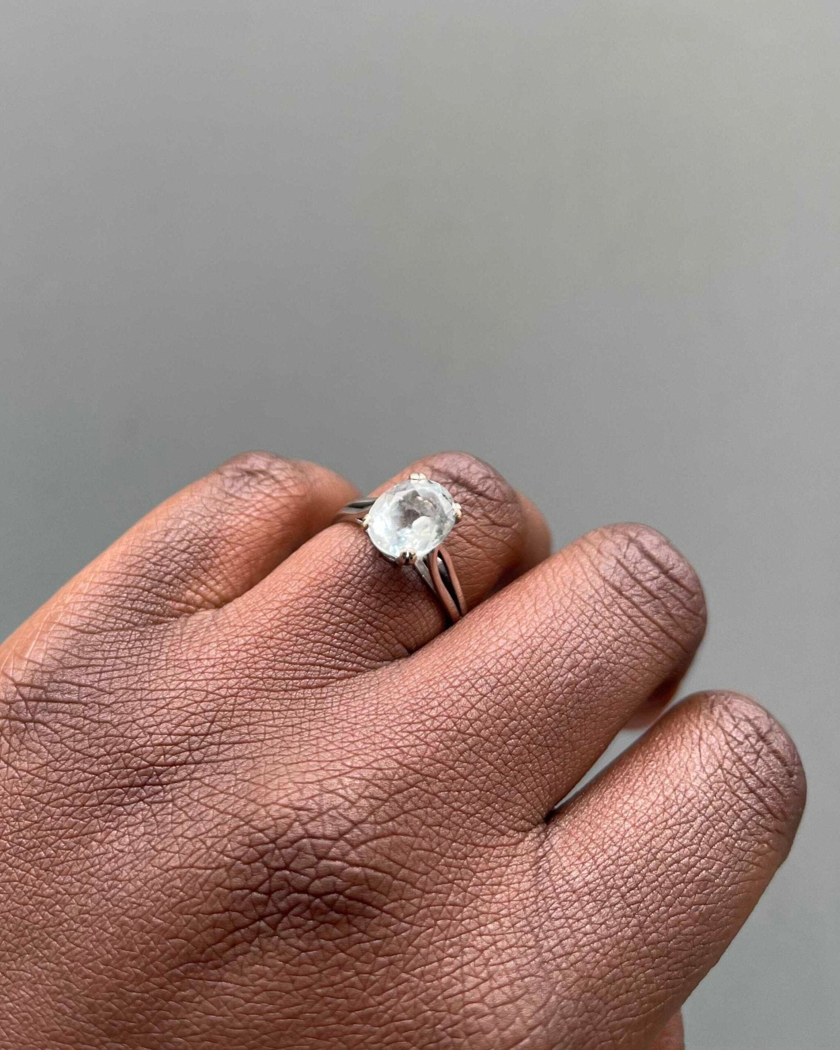 Bague Solitaire Aigue - Marine 2.70 carats &quot;Mona&quot; - Elliade Paris