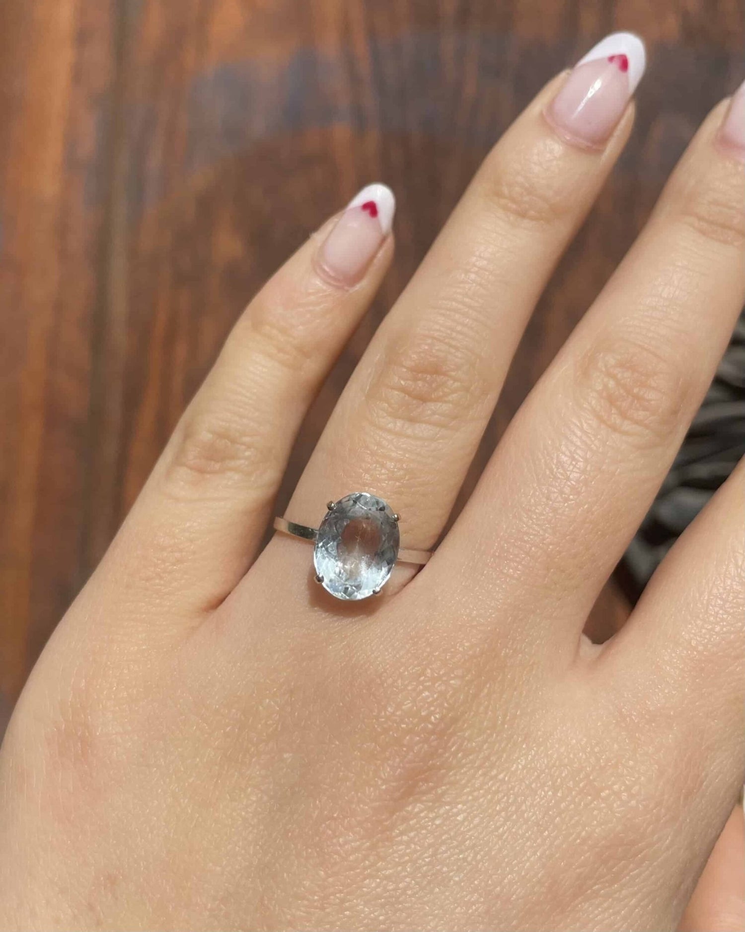 Bague Solitaire Aigue - Marine 2.80 carats &quot;Eliana&quot; - Elliade Paris
