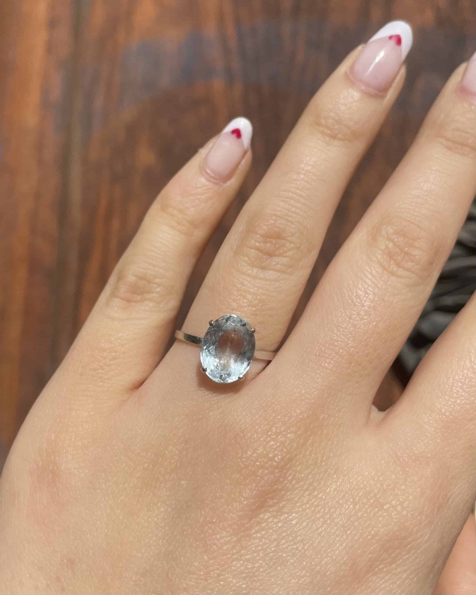 Bague Solitaire Aigue - Marine 2.80 carats &quot;Eliana&quot; - Elliade Paris