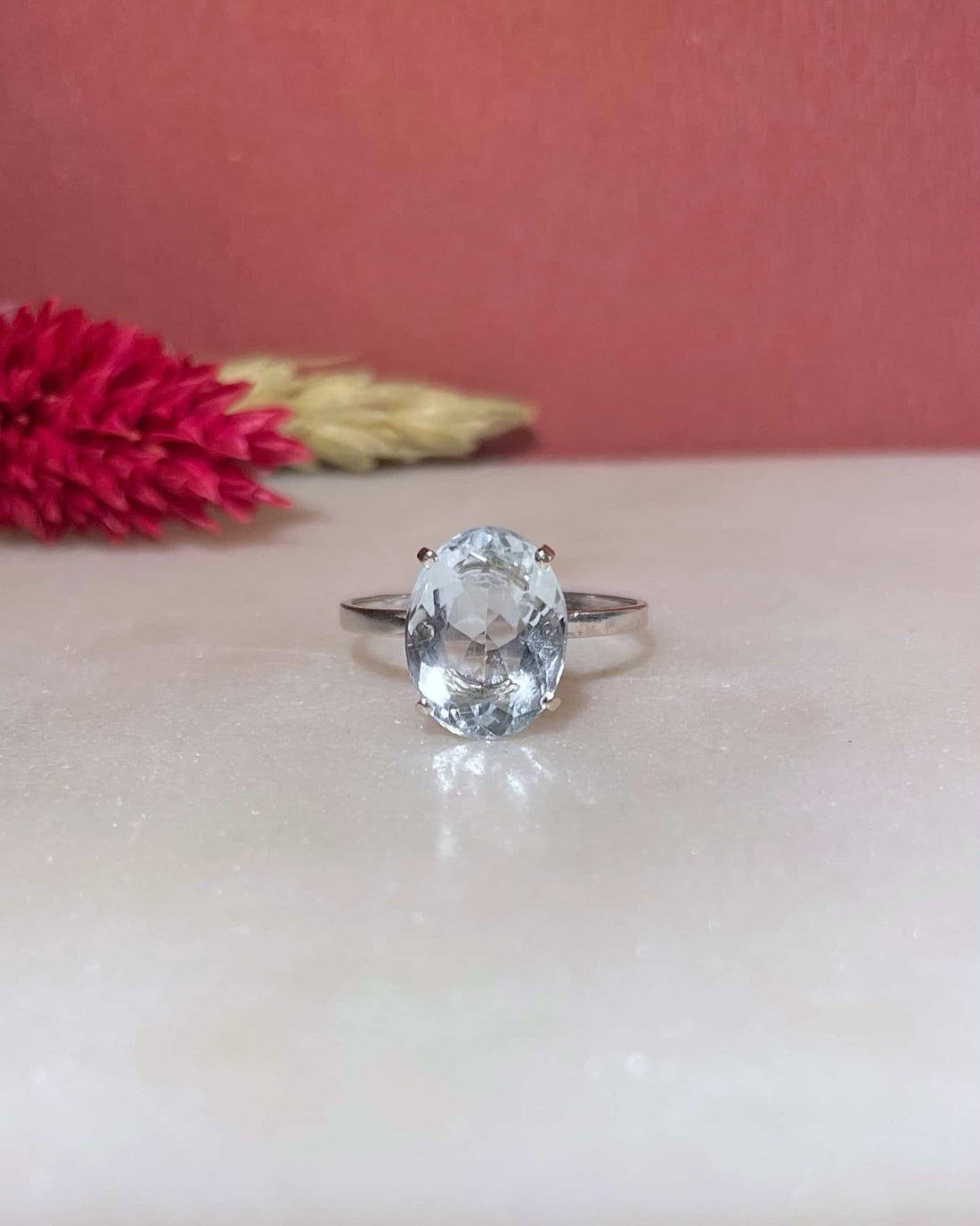 Bague Solitaire Aigue - Marine 2.80 carats &quot;Eliana&quot; - Elliade Paris