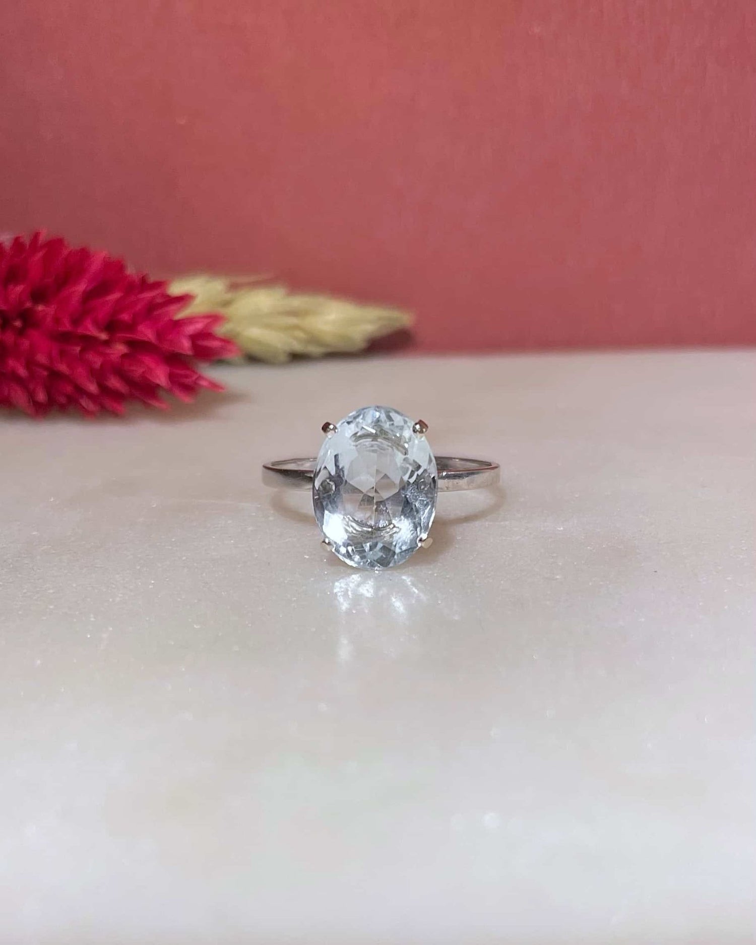Bague Solitaire Aigue - Marine 2.80 carats &quot;Eliana&quot; - Elliade Paris