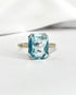 Bague Solitaire Aigue - Marine 4.35 carats "Ilda" - Elliade Paris