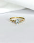 Bague Solitaire Aigue - Marine “Sharen” - Elliade Paris