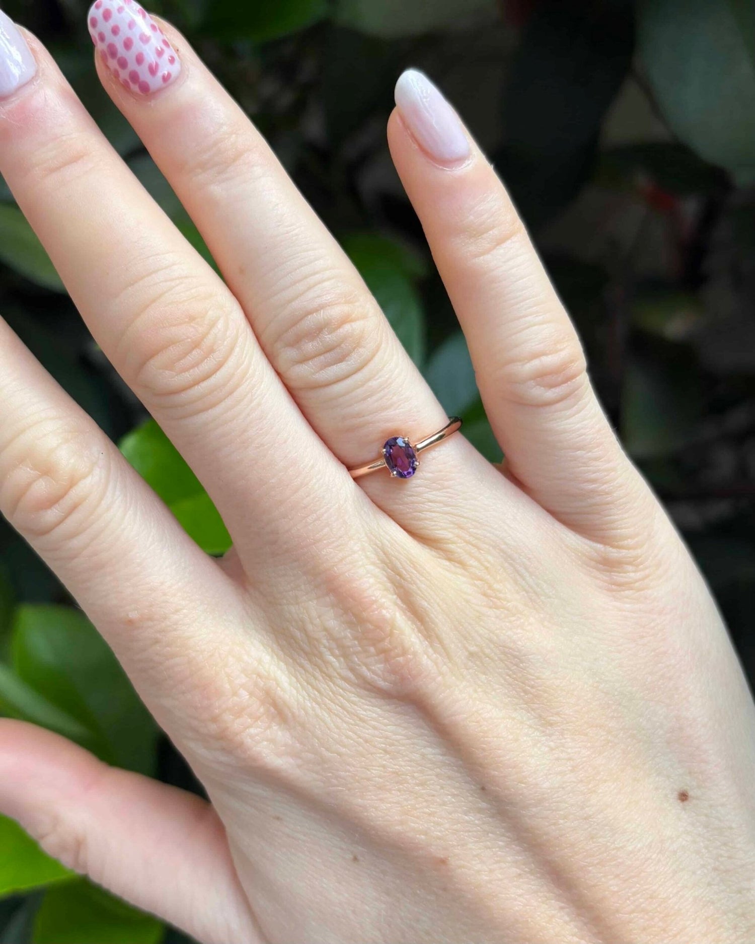 Bague Solitaire Améthyste 0.40 carat &quot;Madina&quot; - Elliade Paris