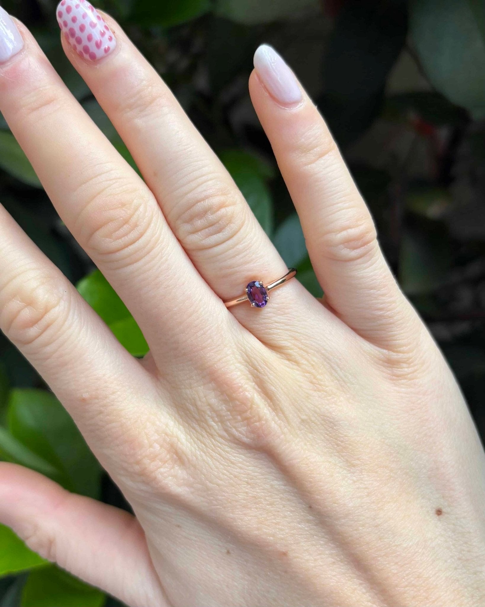 Bague Solitaire Améthyste 0.40 carat &quot;Madina&quot; - Elliade Paris