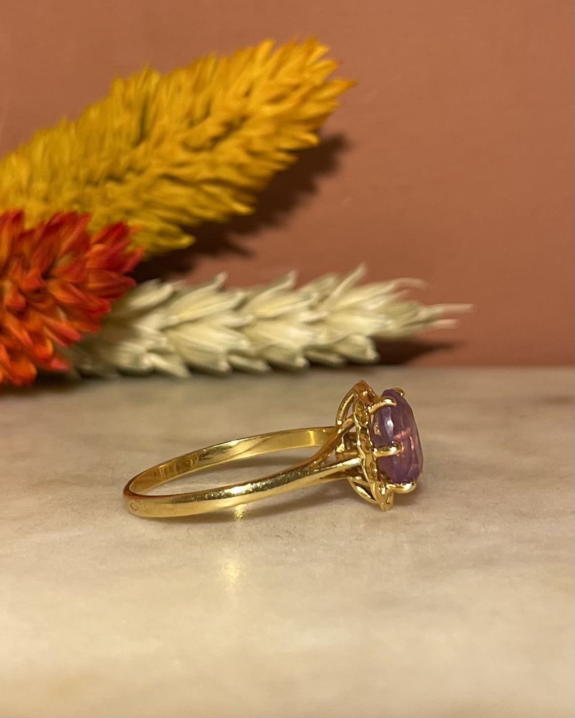 Bague Solitaire Améthyste 1.10 carat "Azenor" - Elliade Paris