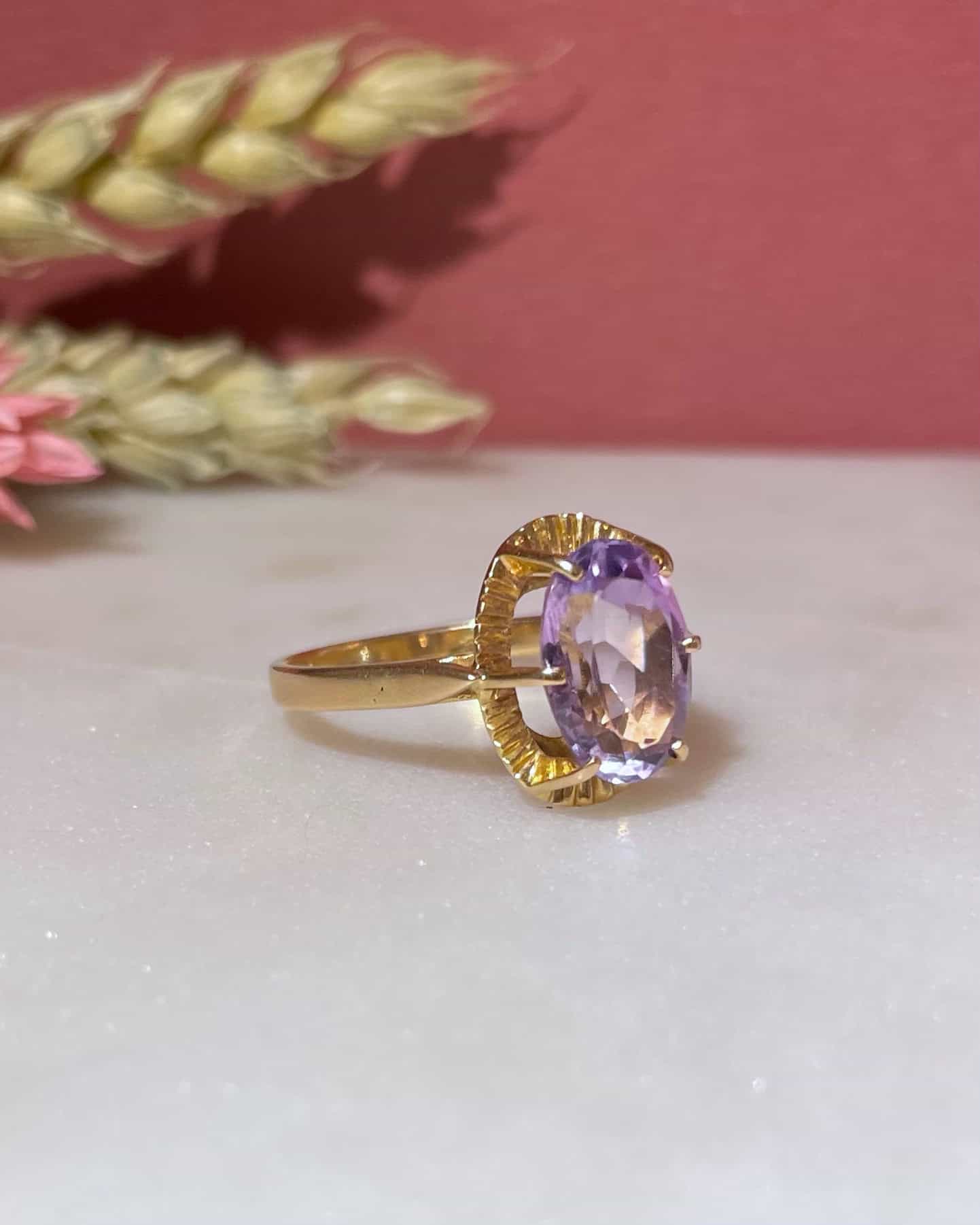 Bague Solitaire Améthyste 2.35 Carats "Galilee" - Elliade Paris