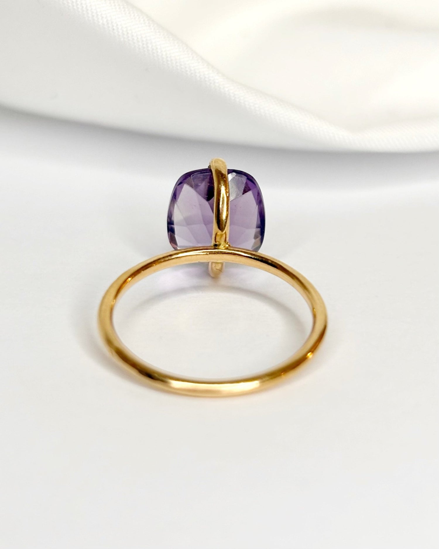 Bague Solitaire Améthyste 4 carats "Maïtena" - Elliade Paris