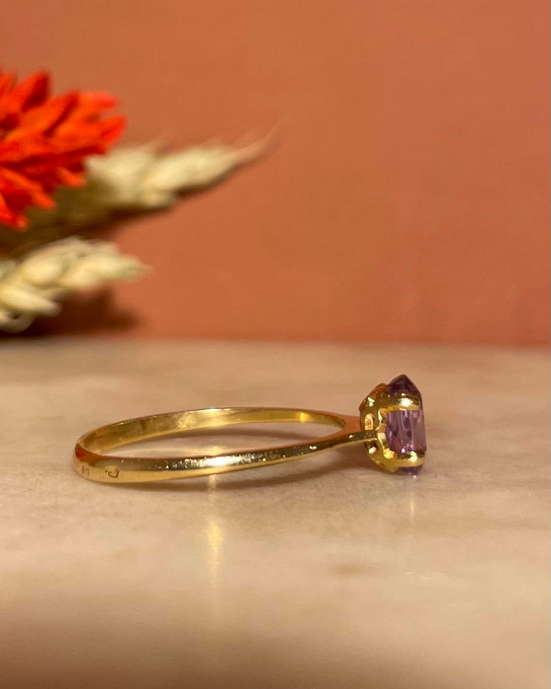Bague Solitaire Améthyste  &quot;Lauréa&quot;