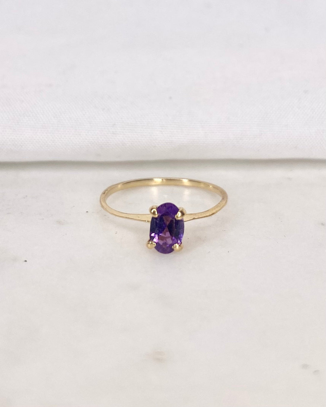 Bague Solitaire Améthyste &quot;Eliana&quot; - Elliade Paris