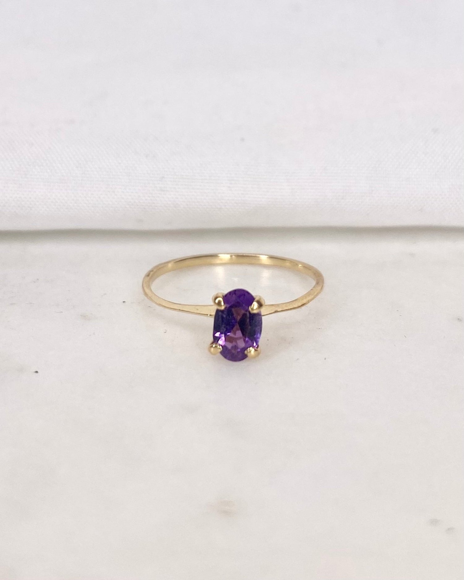 Bague Solitaire Améthyste &quot;Eliana&quot; - Elliade Paris
