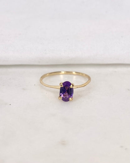 Bague Solitaire Améthyste &quot;Eliana&quot; - Elliade Paris