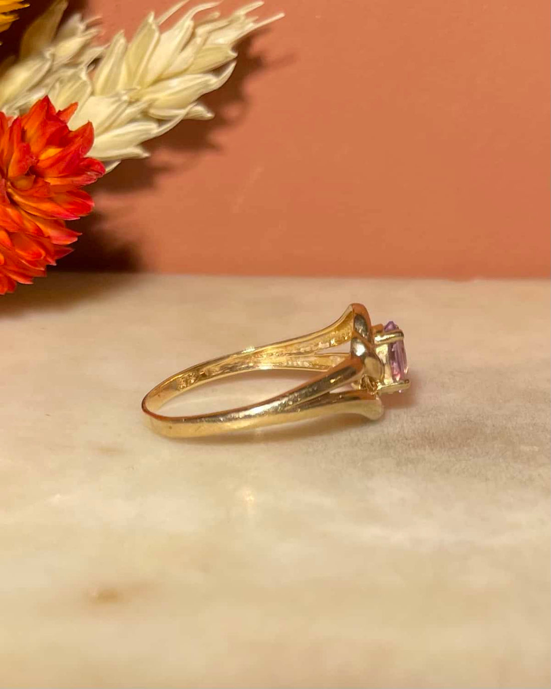 Bague Solitaire Améthyste &quot;Farah&quot; - Elliade Paris
