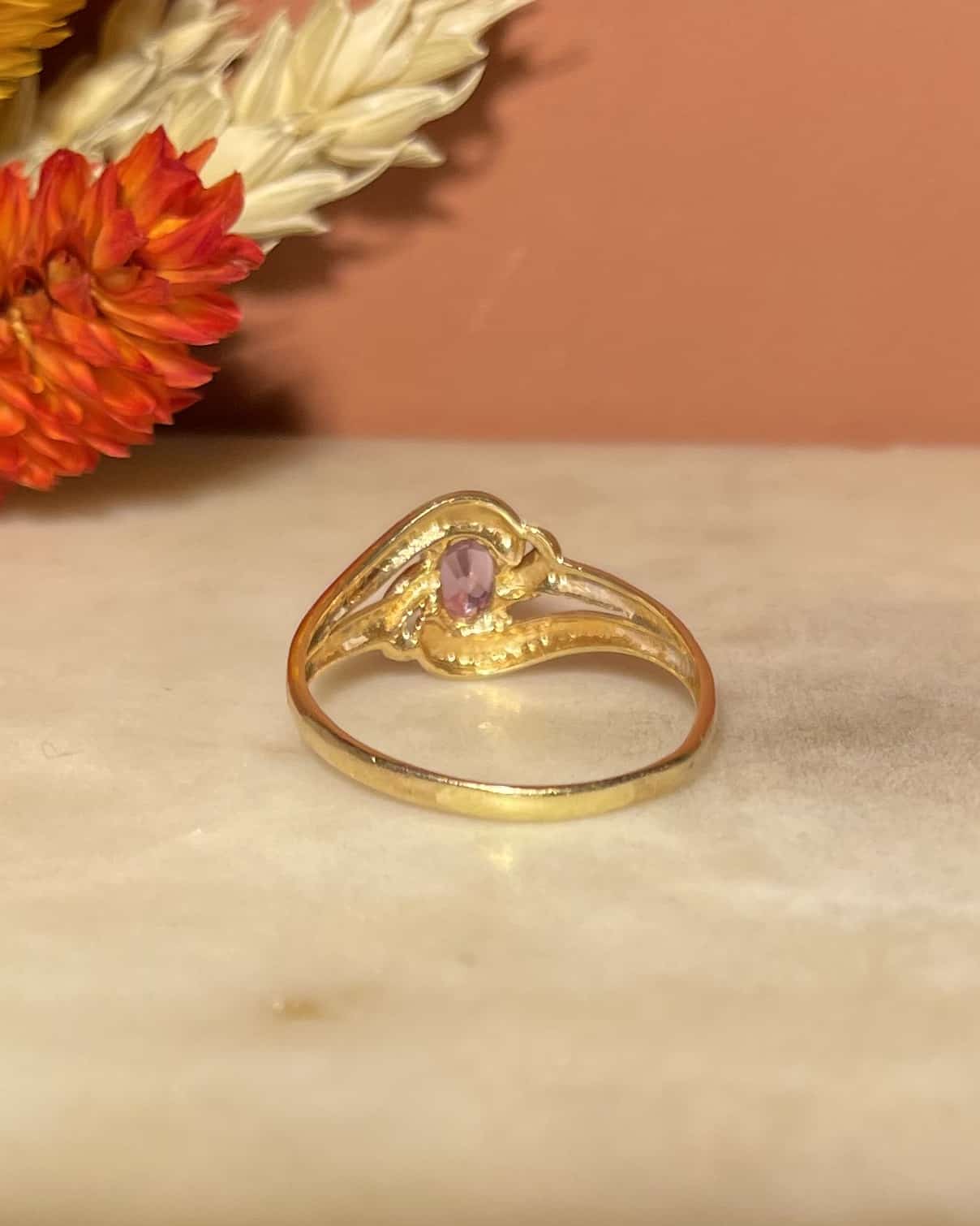 Bague Solitaire Améthyste "Farah" - Elliade Paris