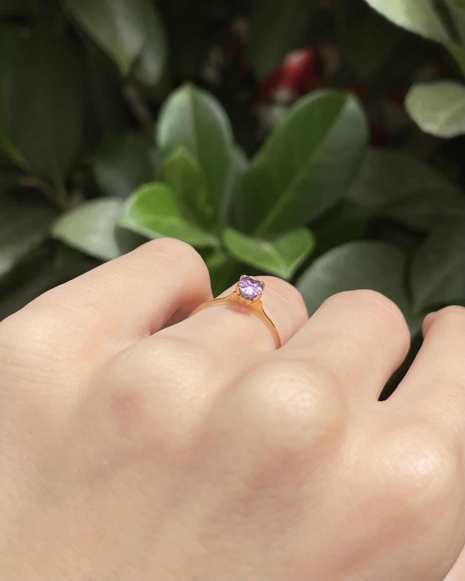 Bague Solitaire Améthyste &quot;Lauréa&quot; - Elliade Paris