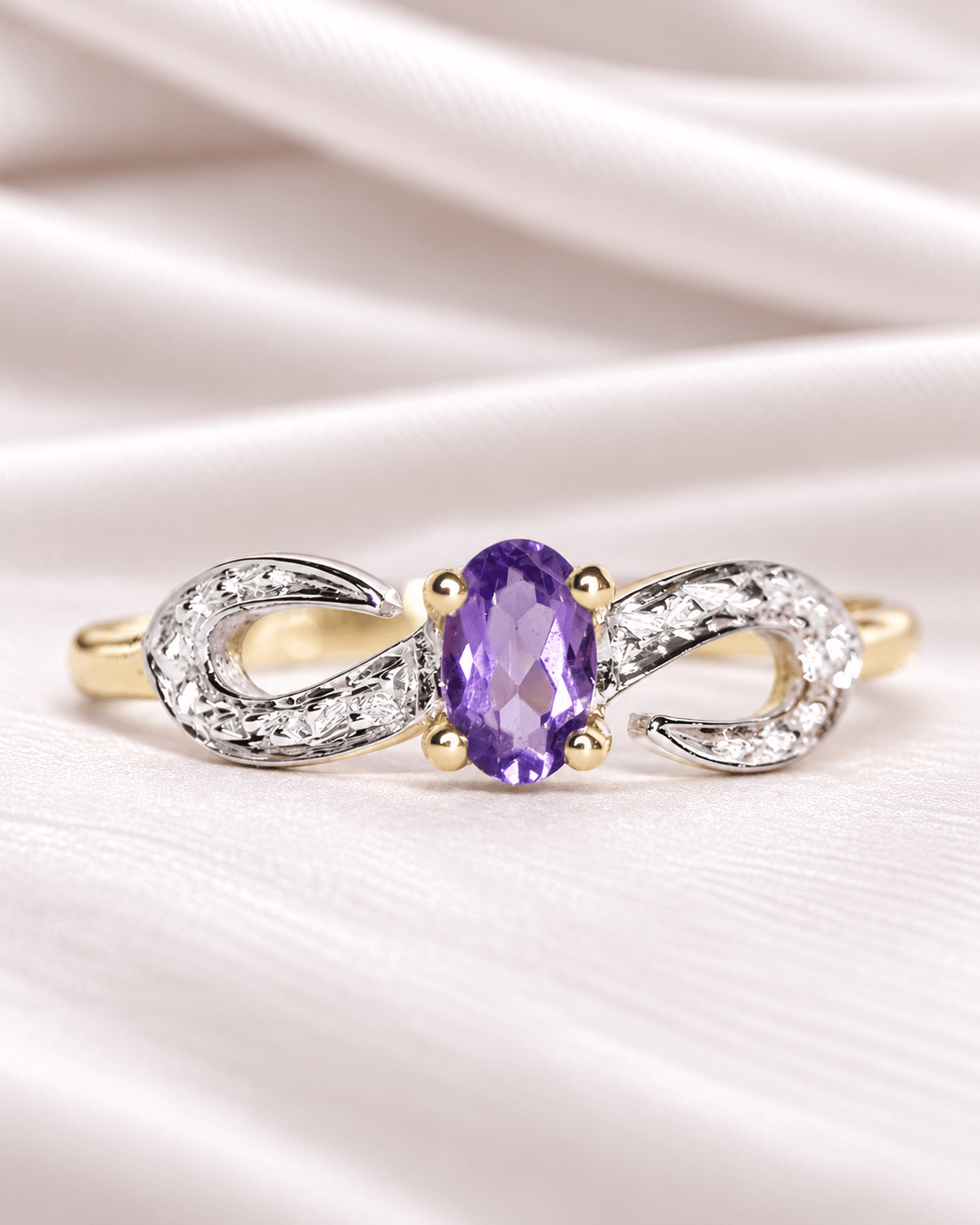 Bague Solitaire Améthyste "Sabrina" - Elliade Paris