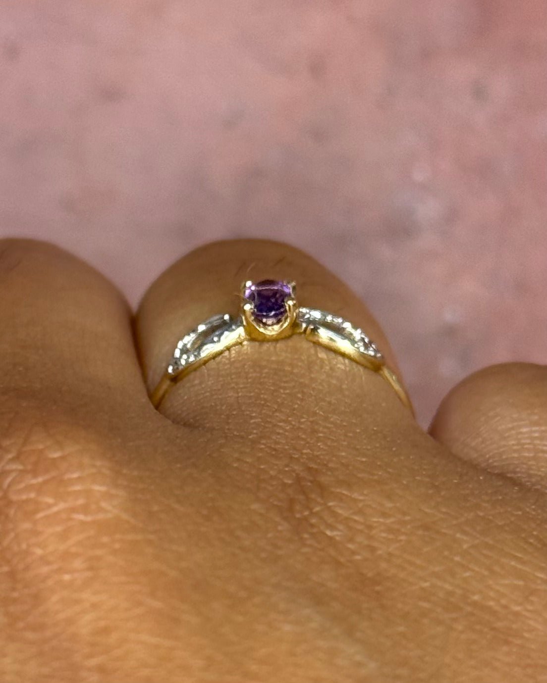 Bague Solitaire Améthyste "Sabrina" - Elliade Paris