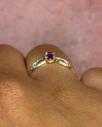Bague Solitaire Améthyste "Sabrina" - Elliade Paris