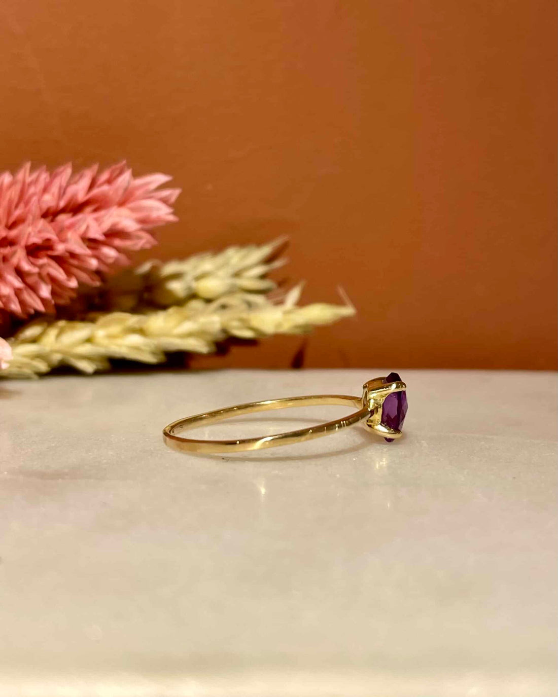 &quot;Alora&quot; 0.60 carat Amethyst Solitaire Ring