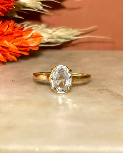 1 Carat Aquamarine Solitaire Ring &quot;Pulsera&quot;