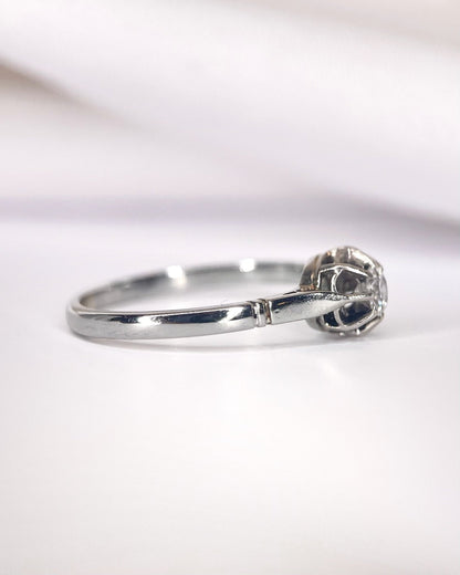 Bague Solitaire Art-Déco Diamant 0.18 carat "Jeremy" - Elliade Paris