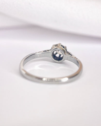 Bague Solitaire Art-Déco Diamant 0.18 carat "Jeremy" - Elliade Paris