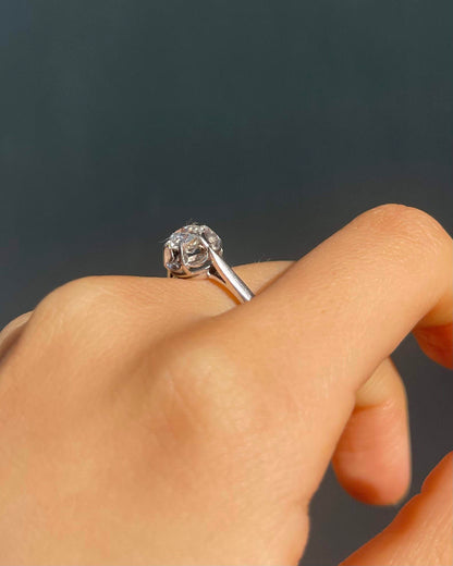 Bague Solitaire Art - déco Diamant 0.64 carat &quot;Renée&quot; - Elliade Paris